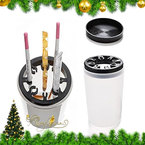 Soporte de cepillo de arte de uñas Botella de remojo de limpieza Copa vacía Nail Art Brush Pot Tool Accesorios de uñas
