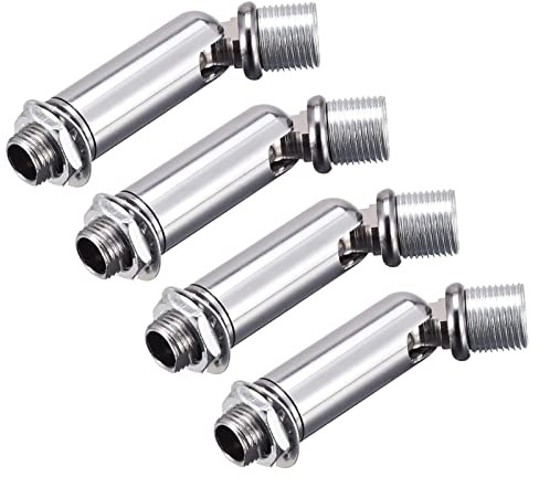 sourcing map 4er Pack Dachschräge Adapter Drehgelenk M10 M12 Gewinde für Leuchter Decke Chrom