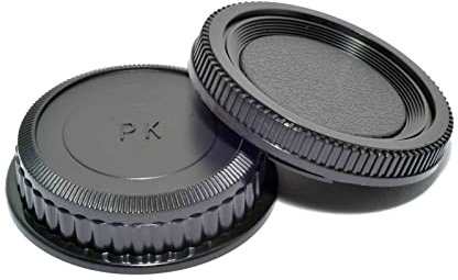 Kood Body Cap Camera Rear Lens Cover Set Front Body Cap for Pentax K Mount DSLR Cameras