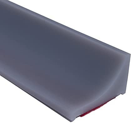Esufeir 118Inch/3m Gris Barriere Douche et Système de Rétention Silicone,Anti Débordement Seuil de Douche Barrage D'eau en Caoutchouc Autocollante,Joint Porte Etanche pour Sol de Salle de Bain
