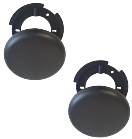 2 Stück Abzweigdose schwarz Deckendose Verteilerdose Baldachin Anschlussdose Verteilerbaldachin Federdeckel superflach, Ø 100mm /Höhe 1,5 cm (2x 100mm schwarz)