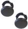 2 Stück Abzweigdose schwarz Deckendose Verteilerdose Baldachin Anschlussdose Verteilerbaldachin Federdeckel superflach, Ø 100mm /Höhe 1,5 cm (2x 100mm schwarz)