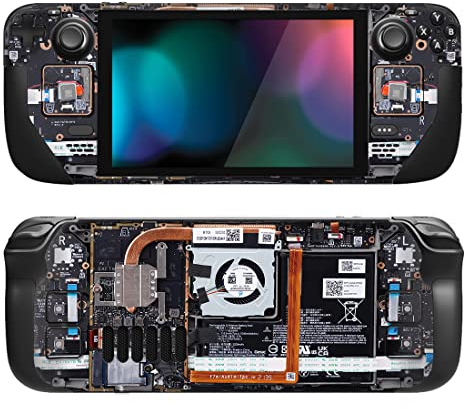 PlayVital Schutz Skin Decal für Steam Deck LCD, Skin Zubehör Custom Folie Stickers Vinyl Decal Faceplates Klebefolie für Steam Deck OLED Handheld Gaming PC-Tear Down