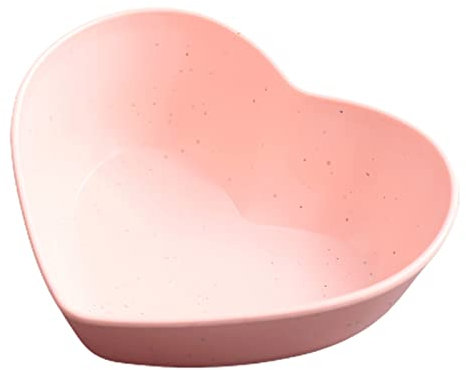 Worparsen Spit Bone Dish Reusable Japanese Style Love Heart Shape Seasoning Plate Keep Clean Easy to Wash Pink Leaf