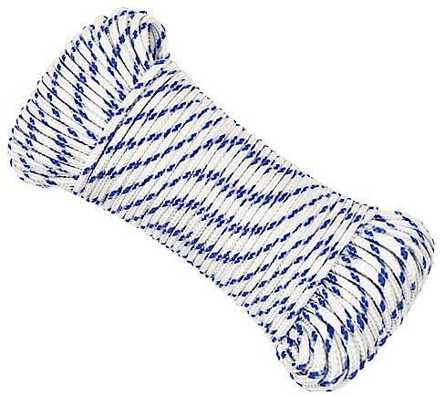 vidaXL Corde de Bateau Corde de Levage Câble d'Amarrage Ancrage Navire Lignes de Gréement Corde à Linge Blanc 5 mm 25 m Polypropylène