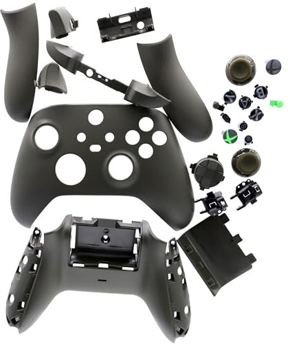 Deal4GO Gehäuse-Schalen-Set mit Tasten, Auslöser, vollständiger Reparatur-Ersatz für Xbox Series X & S Wireless Controller 1914 (Green Camo)