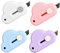 4 Pezzi Taglierino Nuvola, Taglierino Piccolo, Mini Cutter Piccolo Mini Taglierino Tascabile Mini Taglierino Taglierini Piccoli Mini Push Knife Coltello Retrattile (Rosa, Blu, Viola, Bianco)