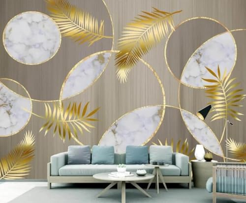 ILIYA 3d blattgold tapete wandbild schlafzimmer wohnzimmer sofa TV hintergrund wand vliesstoff