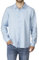 riverso RIVFabio Chemise en lin pour homme - Coupe droite - Manches longues - Chemise d'été - Uni - Noir Blanc Beige Bleu Vert - Tailles S M L XL XXL 3XL 4XL 5XL, Bleu ciel lumineux, XL