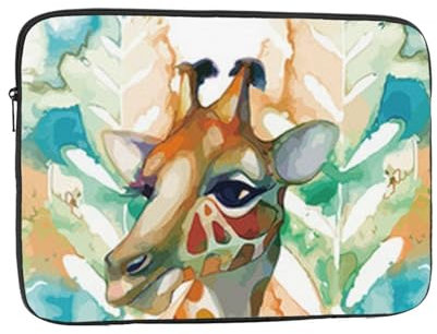 Giraffe Printed Laptop Sleeve For 12 Inch Laptop, Shockproof Oxford Fabric Laptop Protective Case Laptop Bag