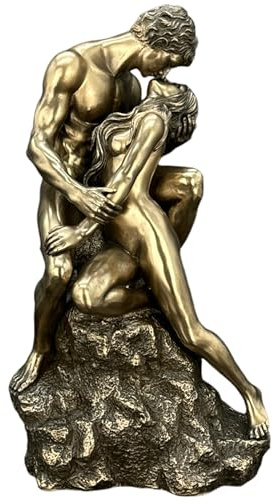 57 SPECIAL REPLICAS Skulptur Deko Akt Figur EIN verliebtes Paar in Einer Umarmung Deko Bronzefigur als Geschenk für Wohnzimmerdekoration Figuren Deko