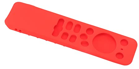 Remote-Silikon-Schutzhülle, Remote-Silikon-Abdeckung, Stoßfest, Hautfreundlich, Berührungssicher und Sturzsicher, für Wohnzimmer (Rotes Set)