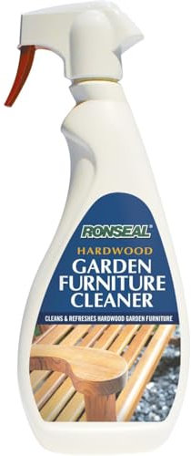 AMK® Ronseal Garden Furniture Cleaner 750ml Cleans & Refreshes Hardwood Wood Removes Dirt Grease Stains Algae Mildew Water Based Formulation