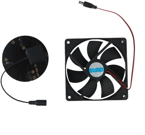 Ventilatore alimentato a pannello solare, design compatto, installazione facile, potenza 10W