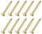 sourcing map 100Pcs Small Hardware Nails, 1.5 x 15mm Brass Round Head Nail Common Finishing Nail for Household Woodworking Picture Hanging DIY Projects, Gold