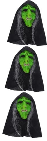 Gogogmee 3stücke Horrible Cosplay Maske Für Halloween Gruselige Hexenmaske Für Kostümpartys Und Cosplay-events Verkleidung Für Schaurige Anlässe