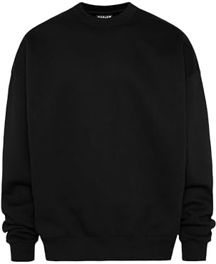 HARLEM SOUL Herren/Damen Sweatshirt Oversize AD-AM | Langarm Sweatpullover Unisex Black XXL
