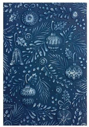 CYFUN DESIGN 3D-Prägeschablone für Kartenherstellung, Weihnachtsblatt, Glöckchen, Kunststoff, Prägeschablone für DIY, Scrapbooking, Papierbasteln, Handarbeit, Scrapbooking, Album, Dekoration,