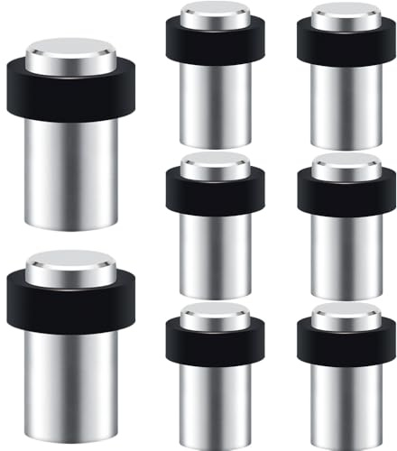 lot de 8 Butée de Porte Sol, Hauteur 60mm, Arrêts de Portes en Acier Inoxydable avec Vis, Butoir Porte