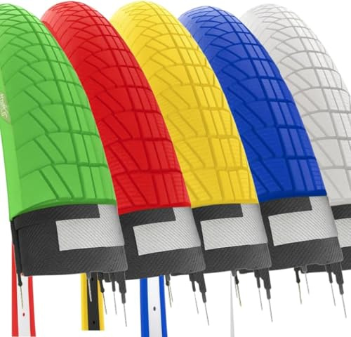 Farbige Fahrradreifen 20 x 1,75 (47-406) + Reifenkammer schwarz Fahrrad Graziella City Bike Street Bike Kinder (blau)