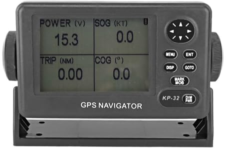 Akozon ONWA KP? 32 GPS/SBAS Marine Navigator avec écran LCD de 4,5 Pouces - Solution Avancée de Navigation Maritime avec jusqu'à 999 Points de Chemin et Conception étanche