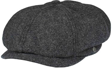 bugatti Bakerboy Cap | Einfarbig | Meliert | One Size | Mit Wollanteil