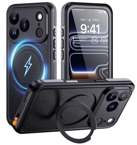 Lanhiem Cover IP68 Impermeabile Antiurto per iPhone 17 Pro Cavalletto