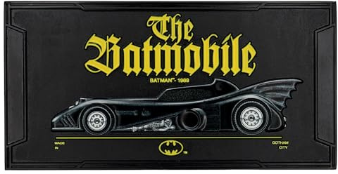 FaNaTtik Batman Batmobile Large Collectible Metal Ingot – Official Limited Edition 1989 Movie Memorabilia – Individually Numbered with Display Stand – 145 x 73.6mm, 5,000 Worldwide