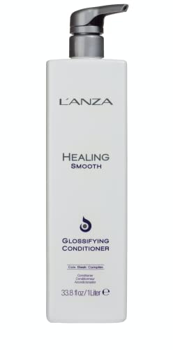 L’ANZA Healing Smooth Acondicionador de Pelo Abrillantador Antiencrespamiento para Nutrir y Reparar el Cabello con Queratina y Efecto Suave y Belleza, 1 L