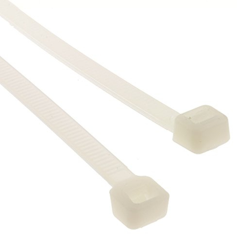 kenable Cable Ties 300mm x 4.5mm Nylon 66 UL Approved Natural White Zip Ties Heavy Duty - 100 Pack