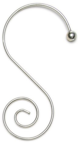 Inge-glas 719000204MO Kugelaufhänger, S-Haken mit Schnecke, 5 cm, 36 Stück in Box, Silber