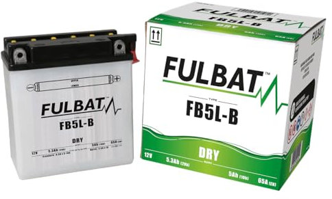 Batería FULBAT YB5L-B 12V 5Ah 65A Largo: 120 x Ancho: 60 x Alto 130 (mm)