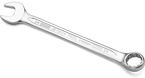 Jetech Ringmaulschlüssel 24mm – Hochfester Schraubenschlüssel aus Cr-V Stahl mit sandgestrahlter Oberfläche