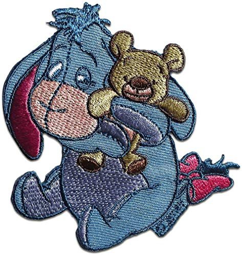 Mono Quick - Applikation Kids and Hits: Winnie Pooh © I-Aah m. Teddy farbig (1 Stück, Medium, Blau, Eisen-Aufbügel-Transfer-Applikation, Appliqué)