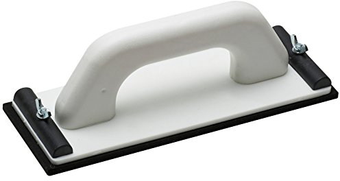 Meister Lijadora de mano de plástico – Revestimiento de goma musgo – 240 x 80 mm – Con dispositivo de sujeción para cuerdas de rejilla, lijadora universal, lijadora de construcción en seco / 4137800