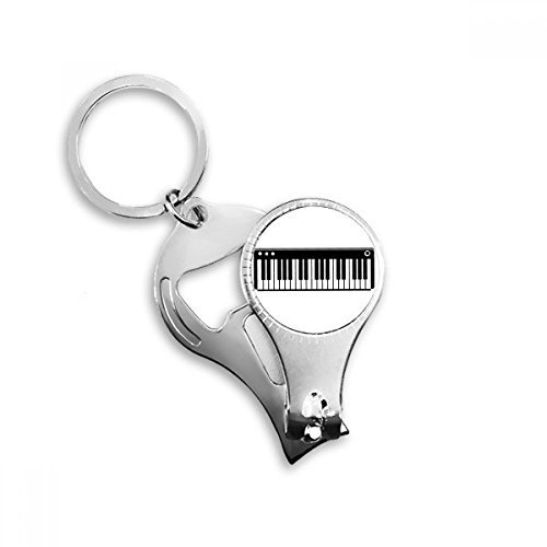 BeatChong Electric Piano Musik Vitalität Sounds Schlüsselanhänger Ring Multifunktionsnagelknipser Flaschenöffner Geschenk
