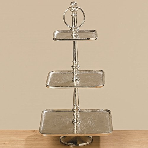 Vendi Deko-Etagere 3er H50cm Material: Aluminium Vernickelt