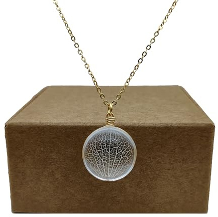 Cairui Design Kabbale Arbre de la vie Vraie Fleur Plaqué Or Chaîne Colliers avec pendentifs Femmes Handmade