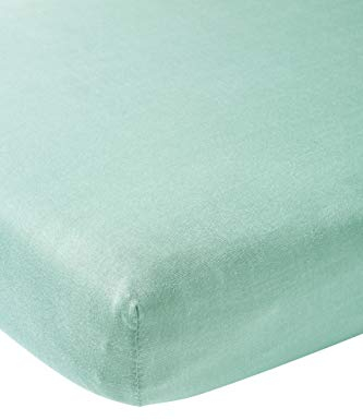Meyco 563024 Jersey Spannbetttuch, 40x80/90cm (Wiege), 100% Baumwolle New Mint