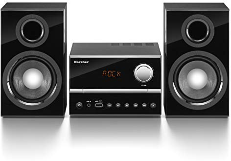 Karcher MC 6445 Kompaktanlage mit CD Player - Stereoanlage mit UKW Radio und Senderspeicher - USB zur MP3-Wiedergabe - Fernbedienung schwarz