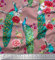 Soimoi Cotton Cambric Stoff Blumen & Pfau-Vogel-Druck-Gewebe durch die Meter 42 Inch Breite