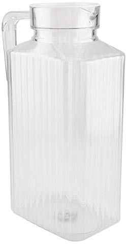 Wasserkrüge, Acryl, transparent, Saftflasche, eiskaltes Saftkaraffe mit Deckel, Krug für Rotwein, Wein, Saft, Milch, eiskaltes Wasser usw. (1800 ml)