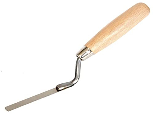 Stainless Steel Joint Pointing Trowel 8mm, Wooden Handle, Brick Jointer, Tuck, Bricklayer, DIY