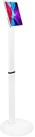 Mount-It! Universeller Tablet-Bodenkiosk, Diebstahlabschreckung, Tablet-Ständer, verstellbare Kiosk-Bodenhalterung für iPad, Galaxy und Surface Tablets (weiß)