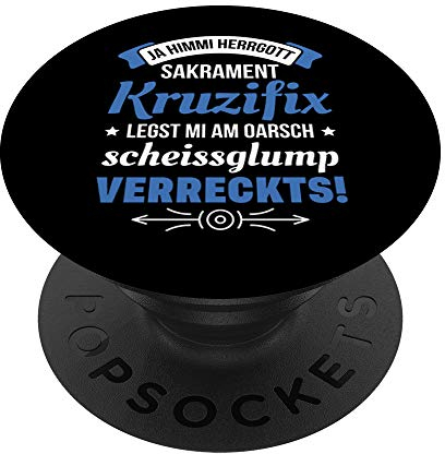 Bayern Freistaat bairisch bayerischer Spruch Geschenk PopSockets PopGrip: Ausziehbarer Sockel und Griff für Handys/Tablets mit Tauschbarem Top PopSockets Klebender PopGrip
