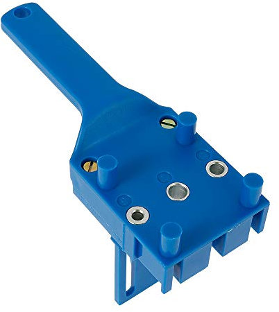 Dima per fori tascabili da 6/8/10 mm, guida per la filatura del legno, per la lavorazione del legno (1 pezzo, blu)