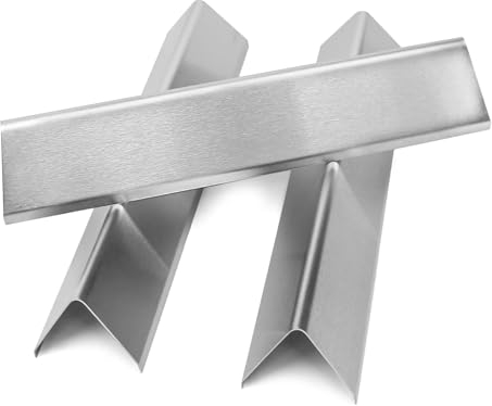 Denmay 7635 38,8cm Flavorizar Bars pour Barbecue 1,5 mm pour Weber Spirit I & II 200 Series (2 brûleurs), Spirit I E210, S210, E220, S220 (contrôle Avant), Pièces en Acier Inoxydable, Paquet de 3