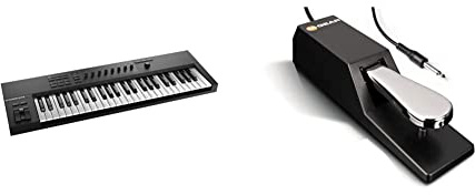 Native Instruments Komplete Kontrol A49 Controller Keyboard + M-Audio SP-2 Pedal de sostenido universal con tacto de piano para teclados electrónicos