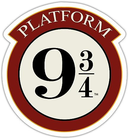 Spreadshirt Harry Potter Platform 9 3/4 Sticker, max. 10 x 10 cm, 10 x 10 cm, Mattweiß