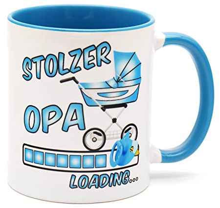 Stolzer Opa Loading Tee Tasse Kaffee Becher Geschenk für werdende Großeltern Du wirst Großvater Überraschung Baby zukünftiger Verkündung Schwangerschaft Schwanger Glückwunsch bald Mädchen werdender